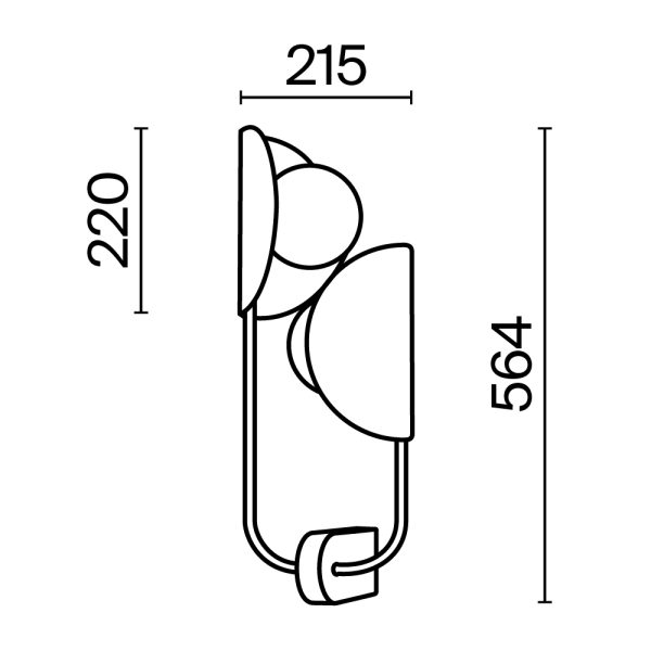 Настенный светильник (бра) Maytoni MOD164WL-02BS — изображение 3