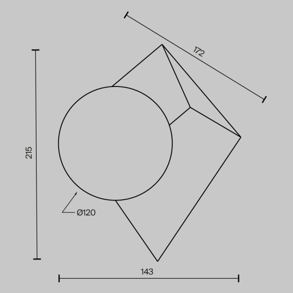 Настенный светильник (бра) Maytoni MOD445WL-01PT — изображение 2