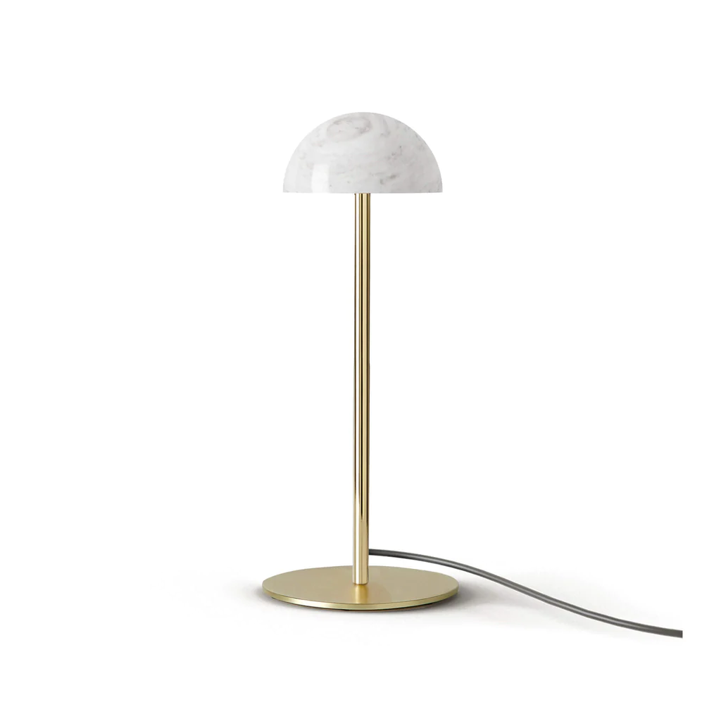 Настольная лампа Dussa золотой металл / белый мрамор Настольная лампа Dussa золотой металл / белый мрамор