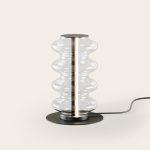 Настольная лампа Vitree черный металл/ прозрачный плафон