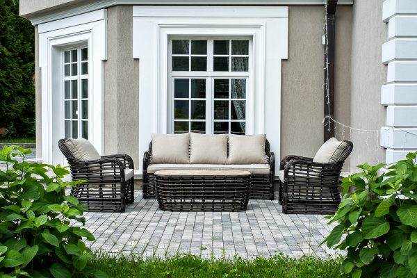 "Ницца" лаунж-зона из искусственного ротанга, цвет бронзовый — изображение 4