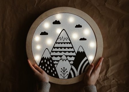 Ночник "Горы BW"