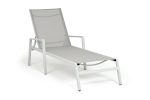 "Парма" шезлонг из алюминия темно-серый (RAL7024) муар
