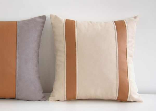 Подушка 40*40 см (молочный, экокожа) — изображение 4