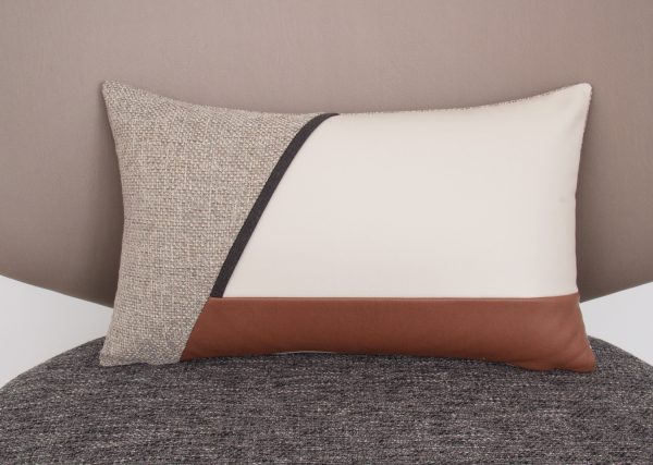 Подушка "Геометрия" 50*30 см (бежевый, коричневый) — изображение 3