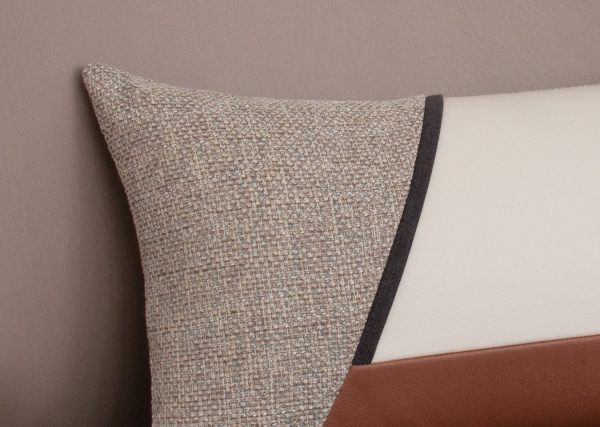 Подушка "Геометрия" 50*30 см (бежевый, коричневый) — изображение 4