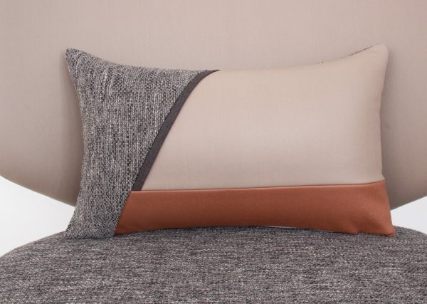 Подушка "Геометрия" 50*30 см (серо-бежевый, коричневый) — изображение 3