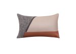 Подушка "Геометрия" 50*30 см (серо-бежевый