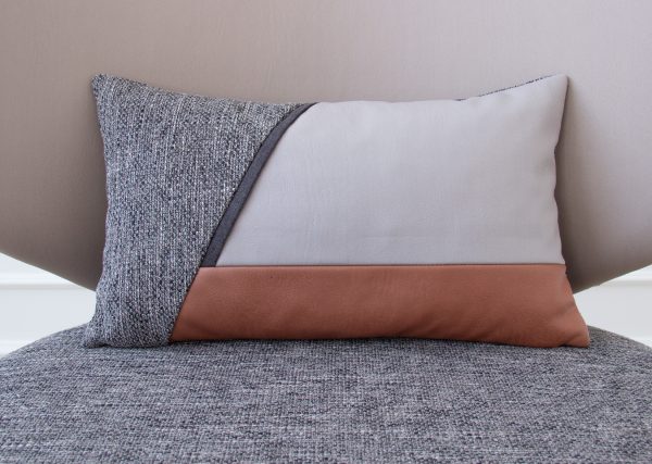Подушка "Геометрия" 50*30 см (серый, коричневый) — изображение 4