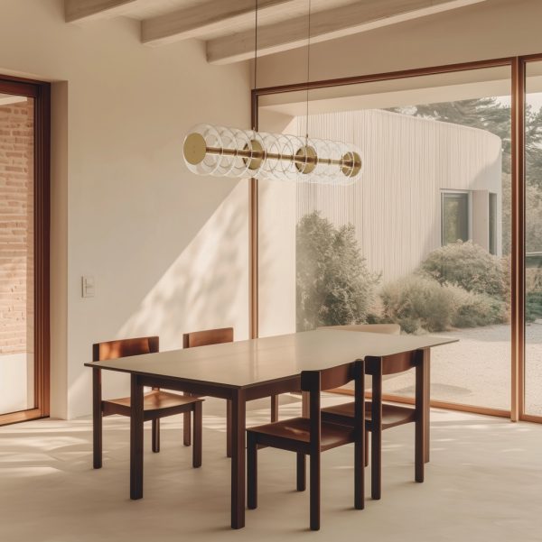 Подвесной светильник Vitree золотой металл/ прозрачный плафон — изображение 2