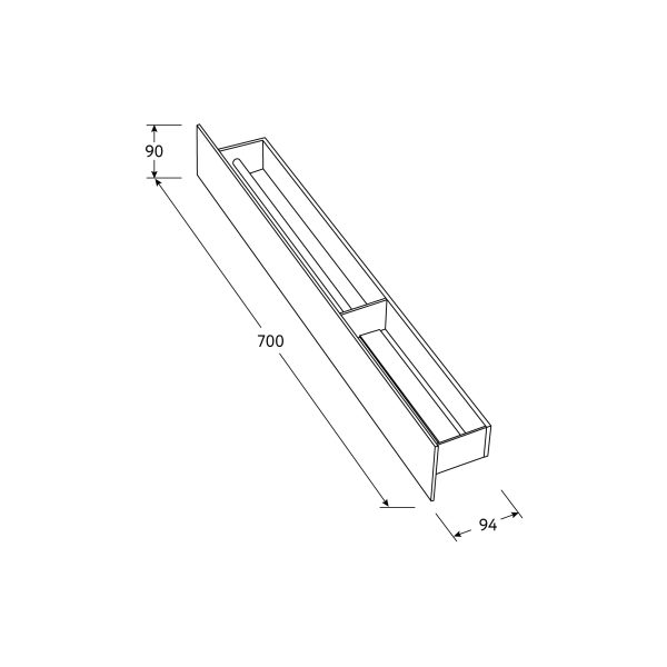 Полка Duo L (белый) — изображение 3