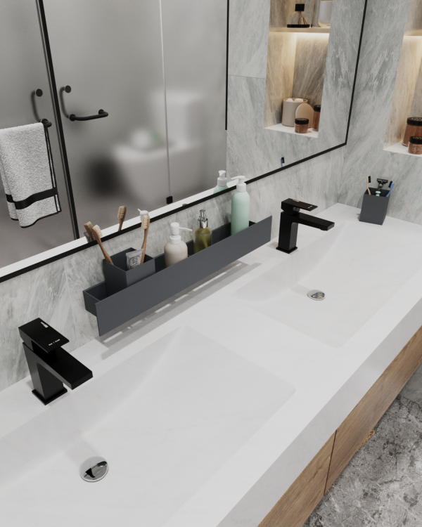 Полка-органайзер с двумя секциями Loco 60 (графит) — изображение 3