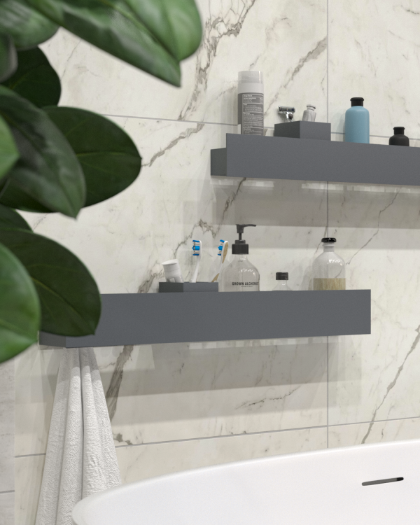 Полка-органайзер с двумя секциями Loco 60 (нерж. графит) — изображение 3