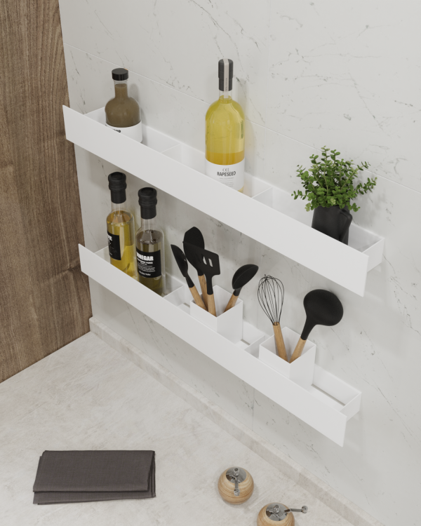 Полка-органайзер с тремя секциями Loco 80 (белый) — изображение 3