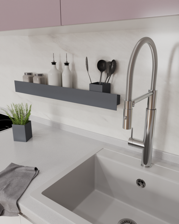 Полка-органайзер с тремя секциями Loco 80 (графит) — изображение 4