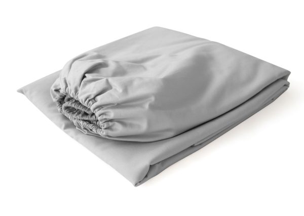 Простынь на резинке для кровати 180*200 см (серый, сатин) — изображение 3