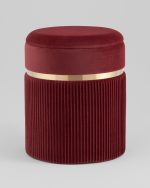 Пуф Миранда с ящиком велюр бордовый — изображение 2