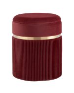 Пуф Миранда с ящиком велюр бордовый