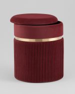 Пуф Миранда с ящиком велюр бордовый — изображение 3