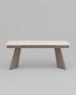 Стол обеденный Eliora 180-260х90 см серый травертин керамика — изображение 3