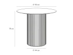 Стол обеденный Mono Stripe D90/D44/H75 белый — изображение 2