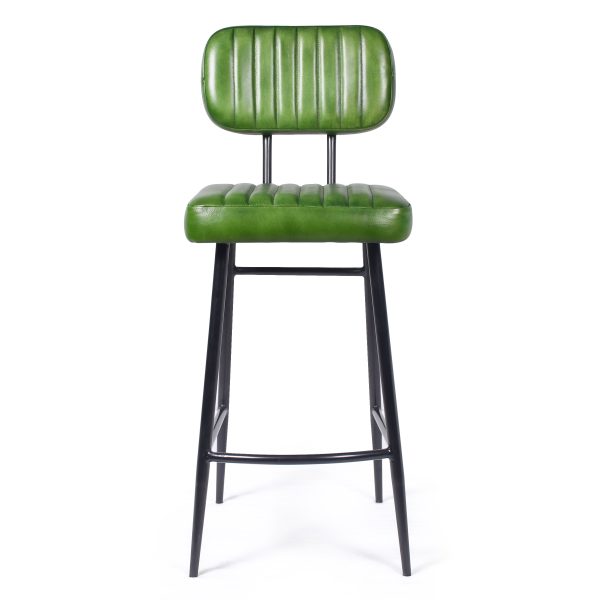 Стул барный САНДЖА II Грин, натуральная кожа — изображение 3