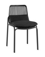 Стул Louran с подушкой чёрный