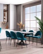 Стул Меган SN велюр пыльно-синий — изображение 3