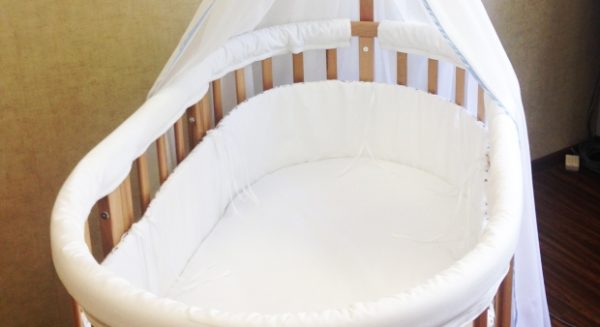 Тканевая защитная накладка для кроватки Classic (белый) — изображение 2