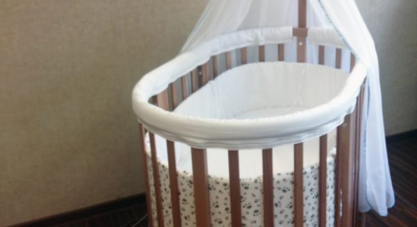 Тканевая защитная накладка для кроватки Ellipsebed (белый) — изображение 3