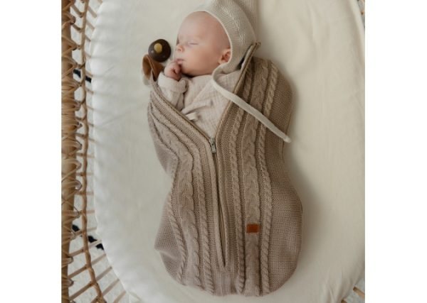 Вязанный пеленальный кокон "Oliver" (капучино) — изображение 2
