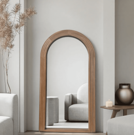 Зеркало арочное в полный рост из массива ЭРА