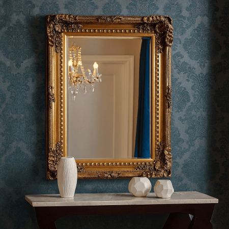 Зеркало в резной золотой раме Country