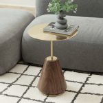 Журнальный столик с металлической столешницей, САММИШРАН Голд — изображение 3