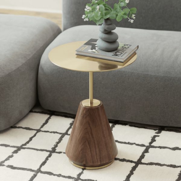 Журнальный столик с металлической столешницей, САММИШРАН Голд — изображение 3