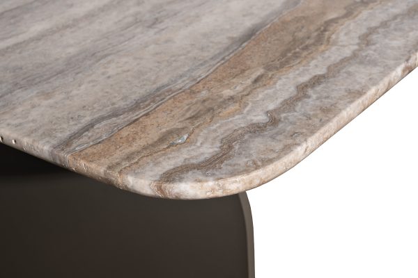 57EL-10982 Стол журнальный Арка (Arco) травертин 85*68*40см — изображение 4