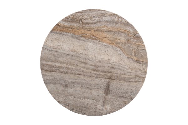 57EL-10983 Стол журнальный Арка (Arco) травертин d55*50см круглый — изображение 3