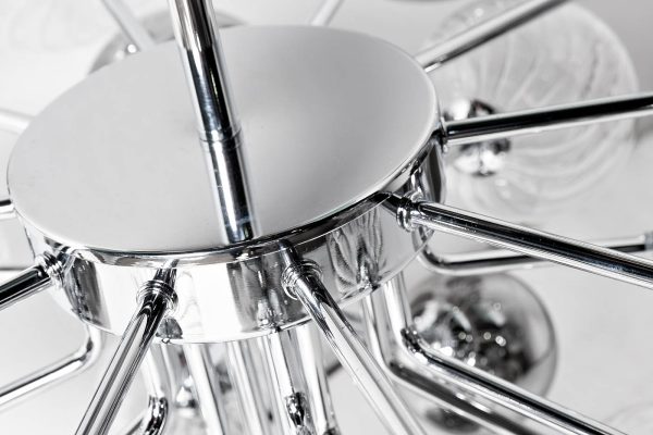 K2KG1275P-16 Светильник потолочный Шары (Bubbles), прозрач./дамчатое стекло d.83 h.61см — изображение 3