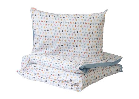 Комплект постельного белья «Разноцветные буквы» (голубой