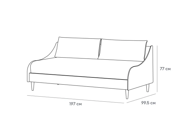 Кушетка Rili серо-голубой — изображение 3