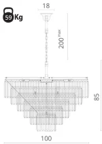 Подвесная люстра Divinare NOVA 3001/01 LM-16 — изображение 4