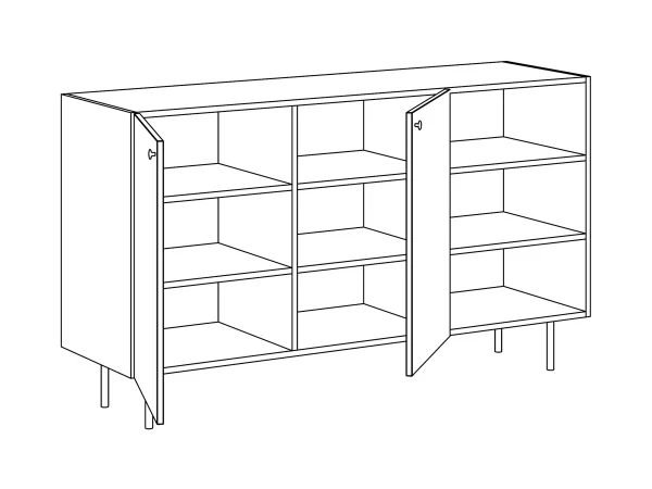 Сервант Frida черный — изображение 5