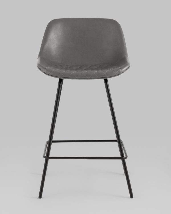 Стул полубарный Деймон экокожа серый — изображение 3