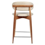 Стул полубарный Lucas латте букле с ножками цвета орех — изображение 4