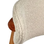 Стул полубарный Lucas латте букле с ножками цвета орех — изображение 5