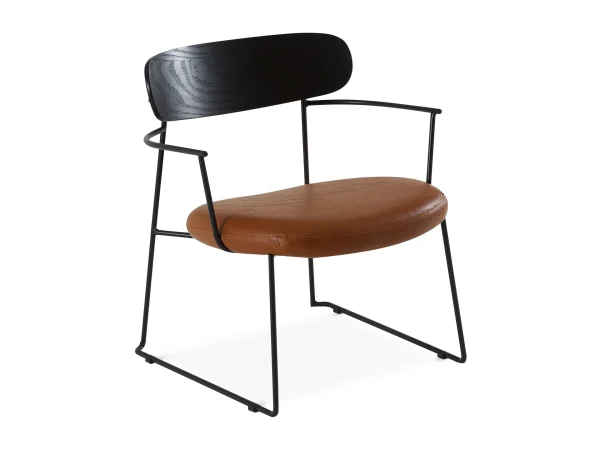 Комплект кресел lamia 2 шт. коричневый, черный — изображение 2