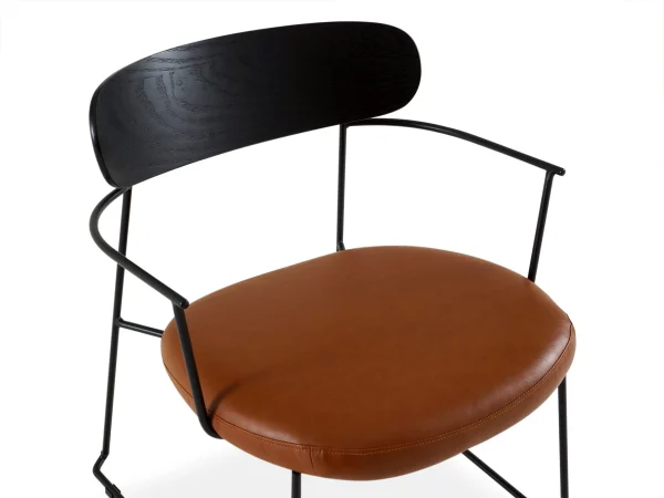 Комплект кресел lamia 2 шт. коричневый, черный — изображение 4