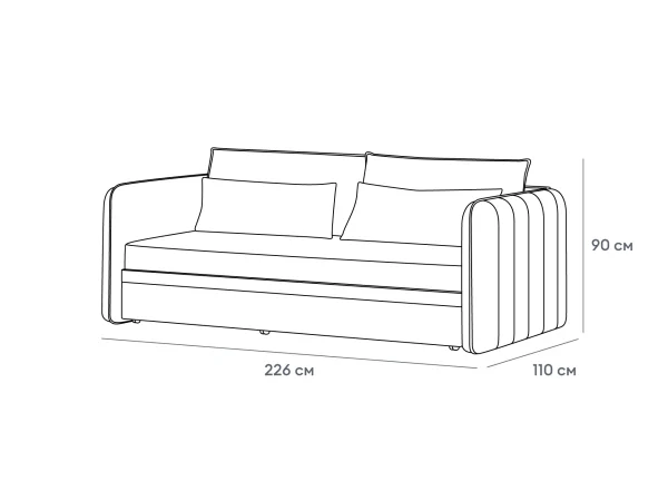 Кушетка Vicari светло-зеленый — изображение 3