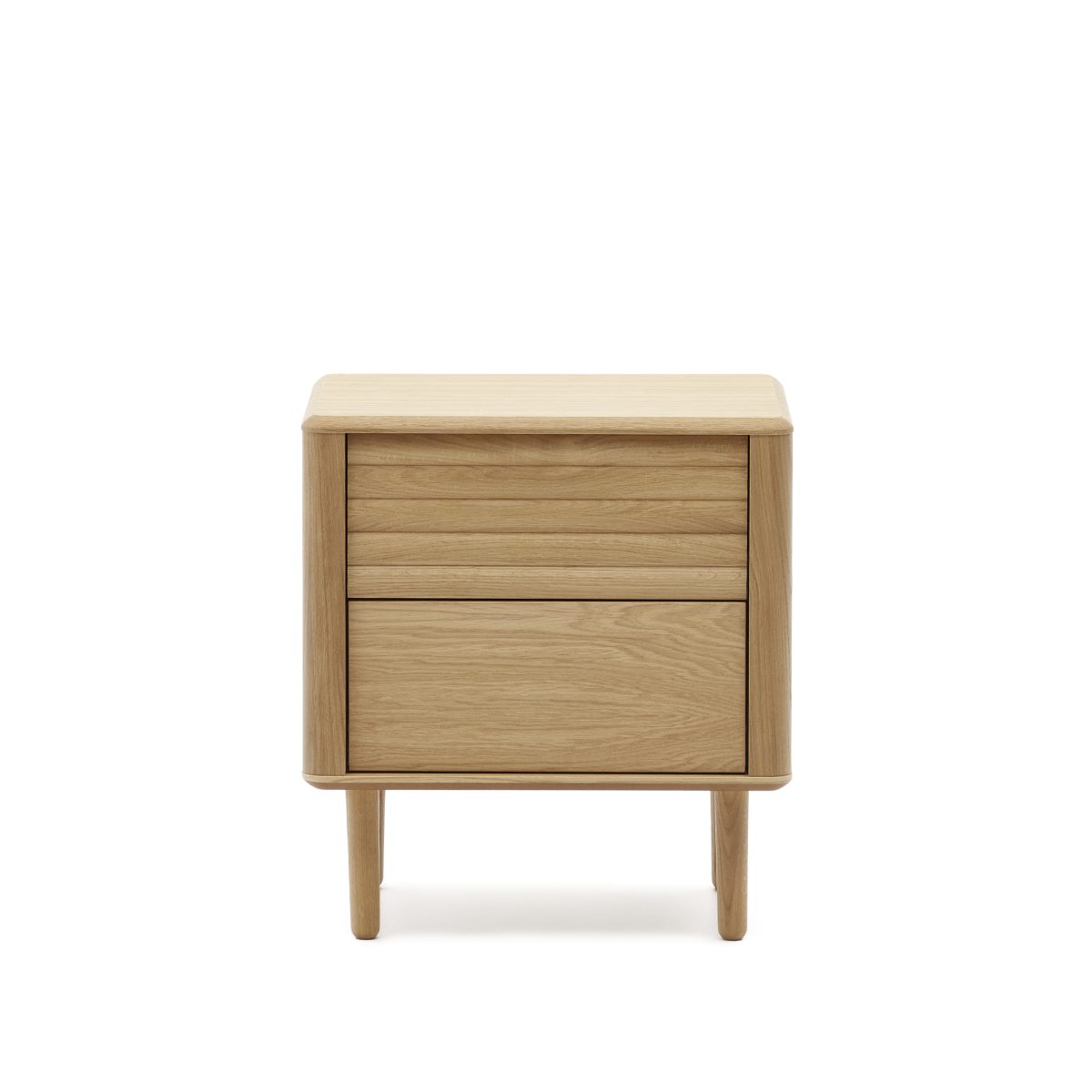 Lenon Тумбочка с 2 ящиками из шпона дуба 50 x 55 см — изображение 4