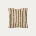 Чехол для подушки Enara из шелка и хлопка в бежево-коричневую полоску 45 x 45 см La Forma (ex Julia Grup) X00008FA10
